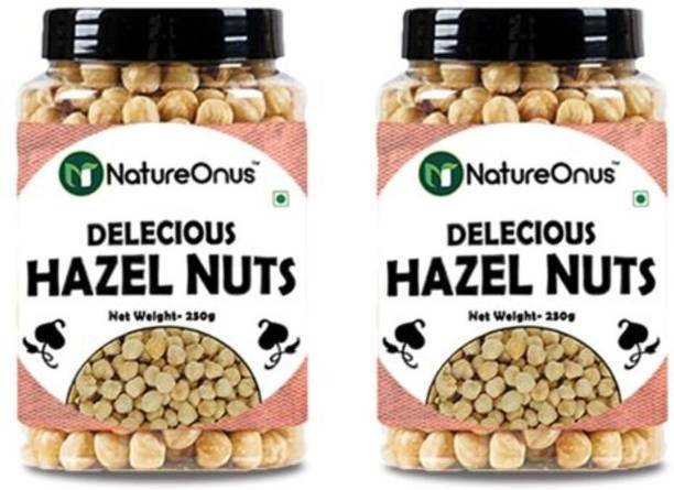 NatureOnus Premium Hazelnuts 250gms- Pack of 2 Hazelnuts