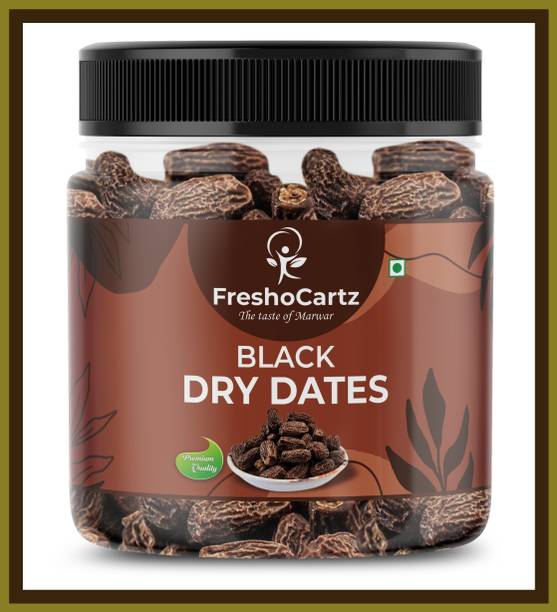 FreshoCartz Black Dry Dates | Kala Sukha Khajur | Dry Chuhara | Kali Kharak | Chuara | Dry Dates