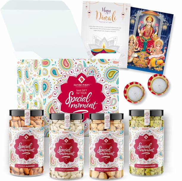 Nature Purify Premium Rakhi Gift Hamper (100 * 4) Best Gift For Rakhi to Your Brother Almonds, Apricots, Cashews, Raisins