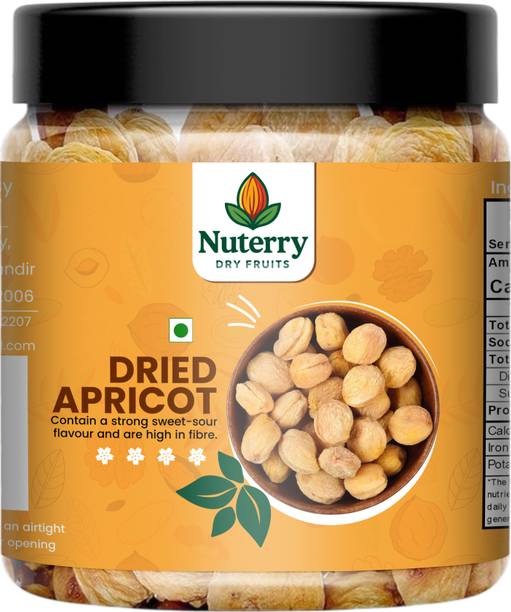 Nuterry Apricot | Sweet & Tangy Dry Fruit | Iron & Antioxidant Rich Snack Apricots