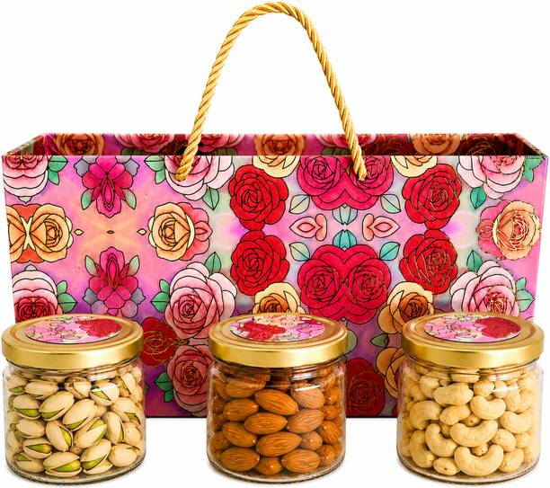 DR VITA FOODS Dry Fruits Gift Box Combo | Premium Festive Gift Hamper | 450 g (3 × 150 g) Assorted Nuts