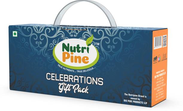 Nutripine Celebrations Gift Pack (Pack of Dry fruits in 4 reusable Glass Jar)