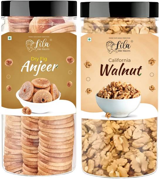 lila dry fruits Dry fruits combo pack of Fig Walnut(200 G x2) Figs, Walnuts