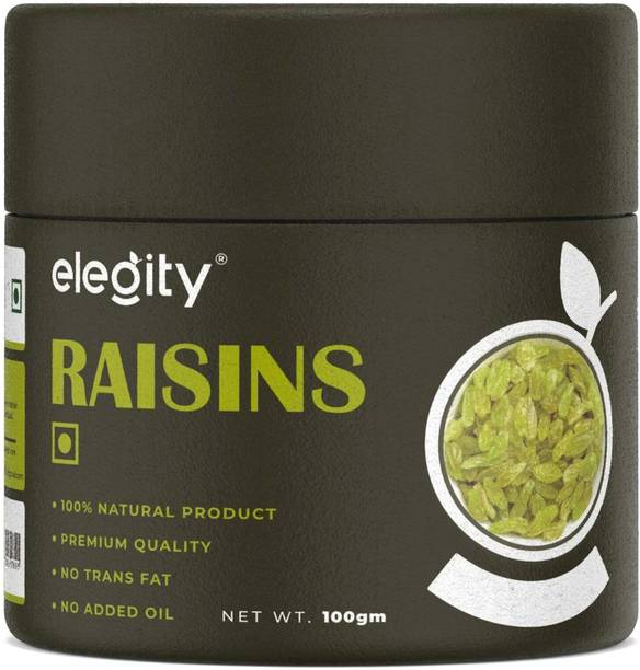 Elegity Seedless Raisins - Papertube Kishmish (100 gm)| Dried Grapes Raisins