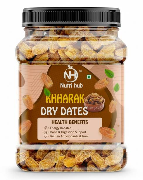 Nutri Hub Dried Dates Yellow/Sukha Khajoor|Kharak|Dry Fruits Chuhara | Pili Kharak Dry Dates