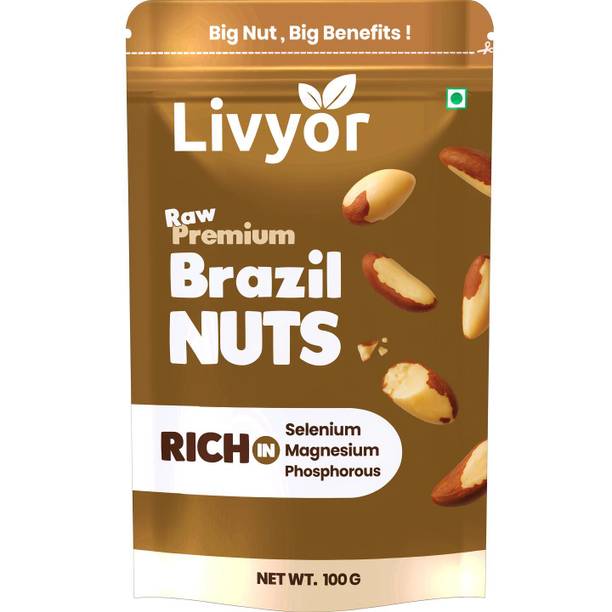 LIVYOR Premium Brazil Nuts | Super Nutritious Dry Fruits Brazil Nuts