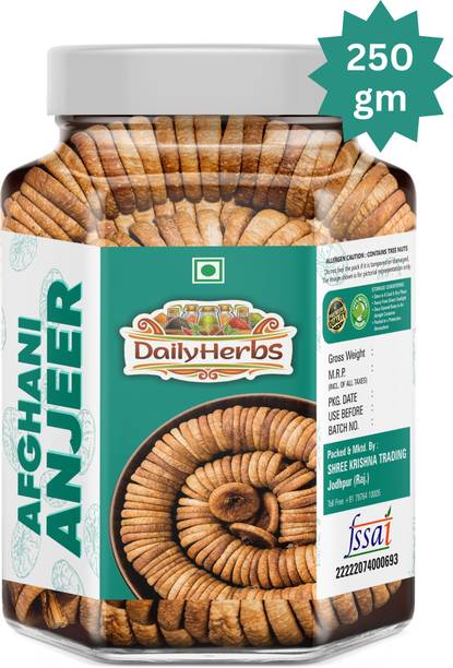 DAILYHERBS Premium Dried Afghani Anjeer/ Figs | Fresh Dried Anjeer Figs