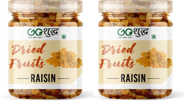 Goshudh Premium Quality Raisin (Kishmish) 250Gm (Pack of 2) Unbreakable Jar (500Gm) Raisins