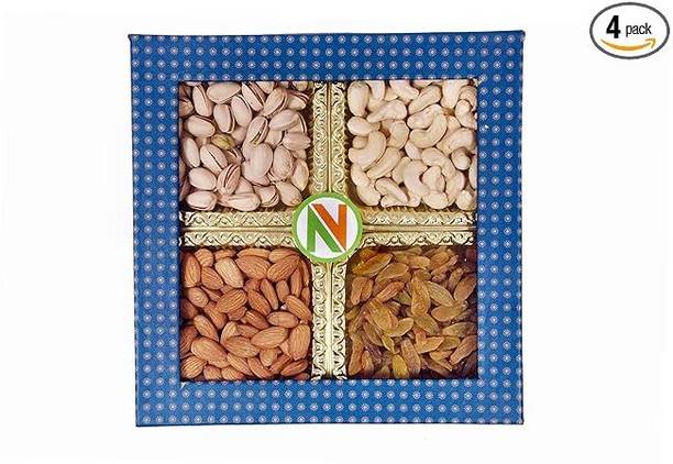 Nature Vit Dry Fruits Combo Gift Pack, 400G Almonds, Cashews, Pistachios, Raisins