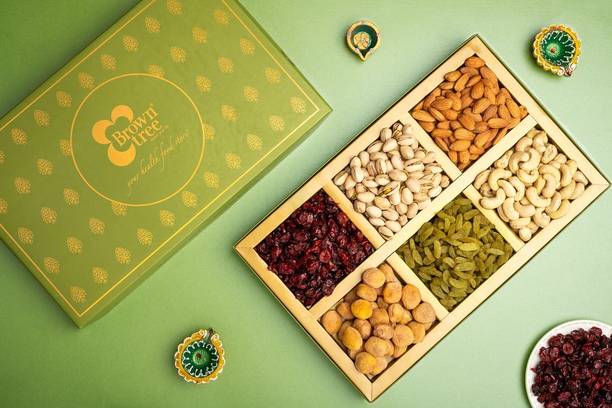Brown tree SUN SHINE 6P |Dry Fruits & Nuts Gift Hamper| Corporate & Assorted Hamper