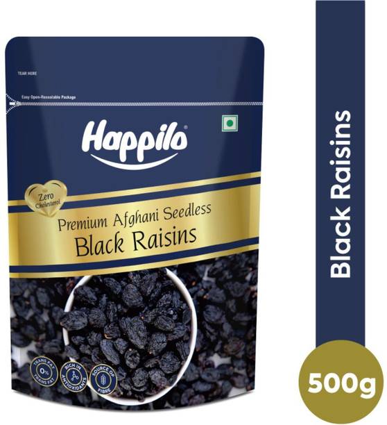 Happilo Premium Seedless Black Raisins Value Pack, Antioxidants, Naturally Sweet Raisins