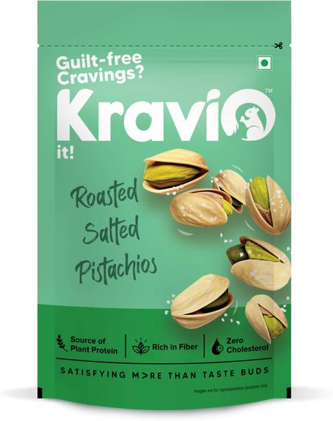 Kravio Roasted Salted Pistachios, Natural California Pista Nuts & Dry Fruits Pistachios