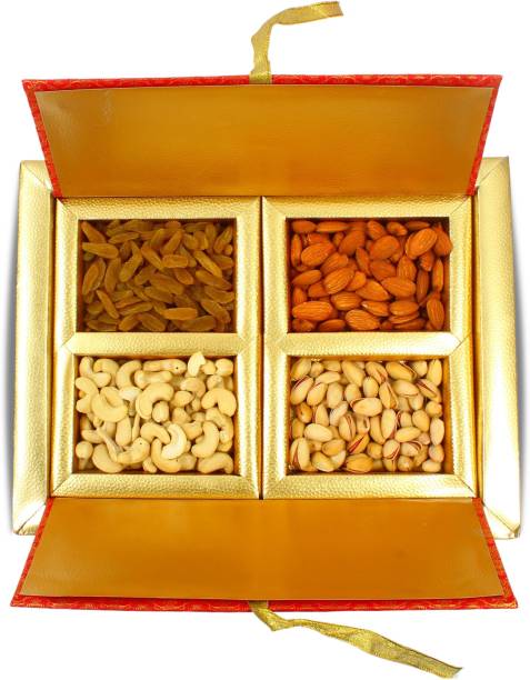 Sapphire Foods Combo For All Festivals Gift Hamper Dry Fruit Dhoom Red Box (SF777) Almonds, Cashews, Raisins, Pistachios
