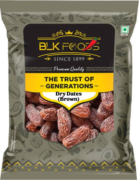 BLK FOODS Select 500g Dry Dates Brown | Sukha Khajoor (Chuara Kharek) Dates