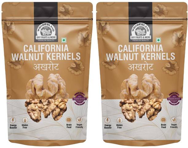 वंडरलैंड फूड्स कैलिफोर्निया वॉलनट कर्नल्स (अखरोट गिरी) पाउच 1Kg