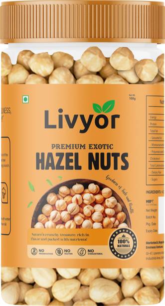 LIVYOR Premium Hazelnuts Dry Fruits Superfood Hazelnuts