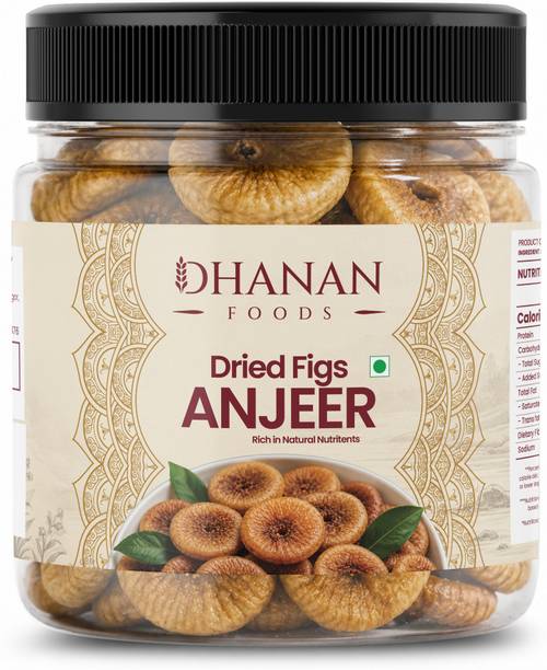 Dhanan foods Natural Anjeer Figs 1kg Premium Dried Afghani Anjir Fiber Rich Healthy Dry Frui Figs