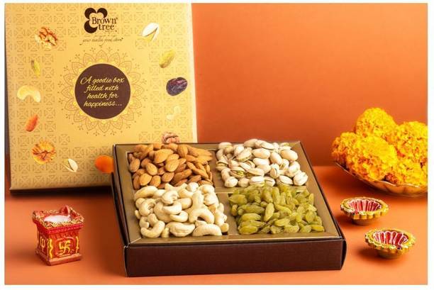 Brown tree Dry Fruits like ( Almond, Cashewnut)Gift Hamper/Gifts Packs For Diwali( 200 gm)