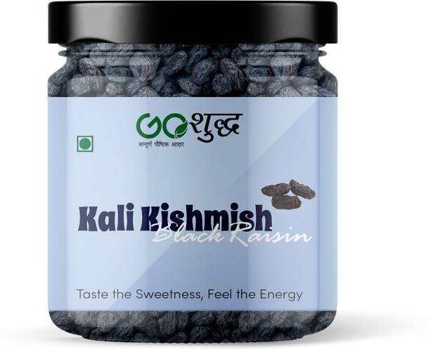 Goshudh Premium Quality Black Raisin (Kali Kishmish) 250Gm (Pack of 1) Unbreakable Jar Raisins