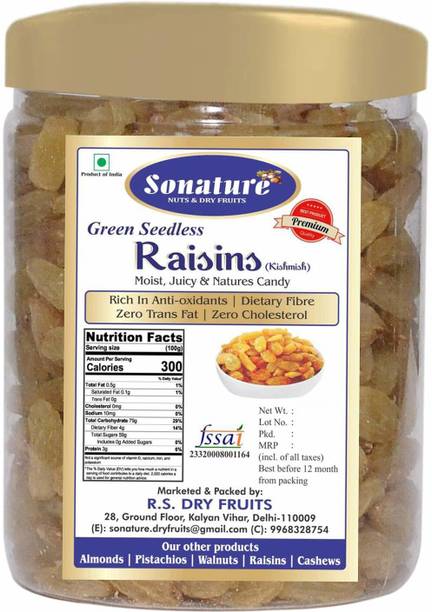 Sonature Green Long Raisins, 250 Gram Raisins