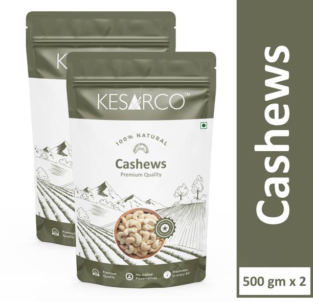 KESARCO 100% Natural Premium Whole Cashews , Kaju nuts, Gluten Free - 1 kg Cashews