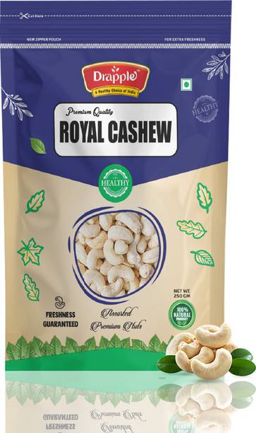 Drapple Premium Quality Royal Cashew – 250g | 100% Natural | Fresh & Crunchy Almonds