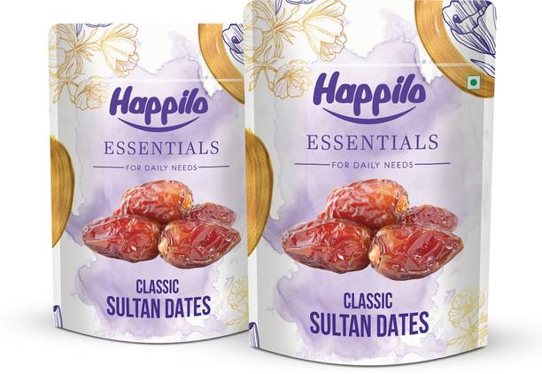 Happilo Essentials Classic Sultan Dates, Exquisite Taste and Texture, Rich in Nutrient, Dates