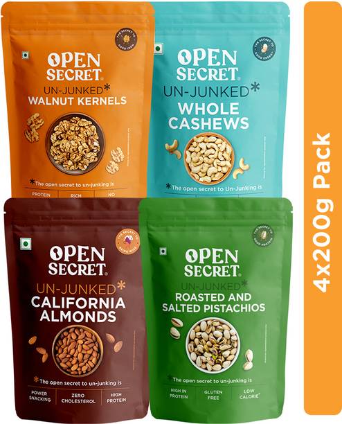 OPEN SECRET Premium Dry Fruits Combo Badam Almonds, Cas...