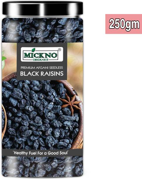 mickno organics 250g Black Raisins seedless Dry Grapes kali kishmish Dry fruits Raisins