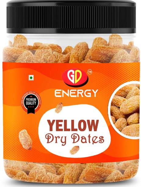 Gd Energy Yellow Dry Dates 500g | Peela Sukha Khajoor | Dry Chuhara | Pili Kharak Dry Dates