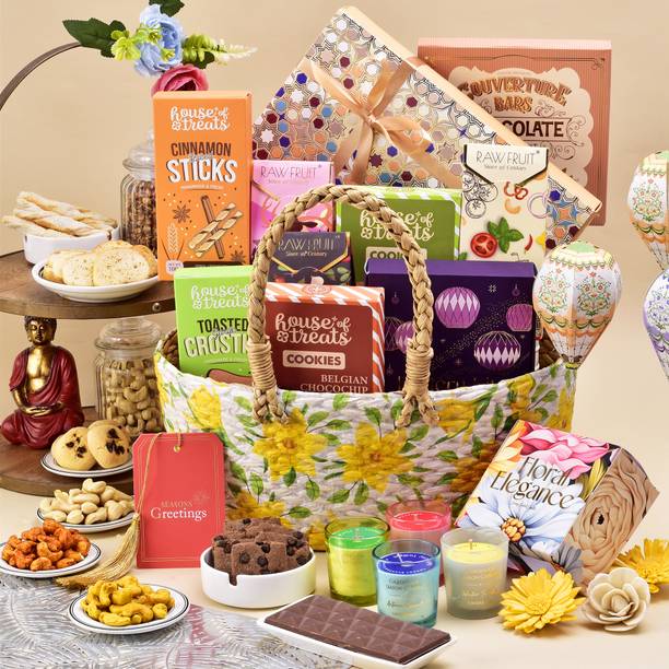HyperFoods Diwali Gift Hamper Basket For Family & Friends Cashews