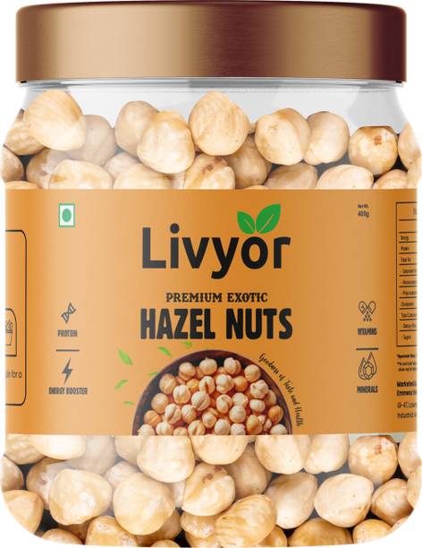 LIVYOR Premium Hazelnuts Dry Fruits Superfood Hazelnuts