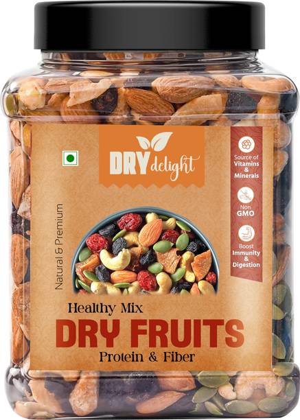 DRYDELIGHT International Mix Dry Fruit | Panchmeva | Almonds, Cashews, Dry Dates, Pistachios, Raisins, Kiwi, Cherries