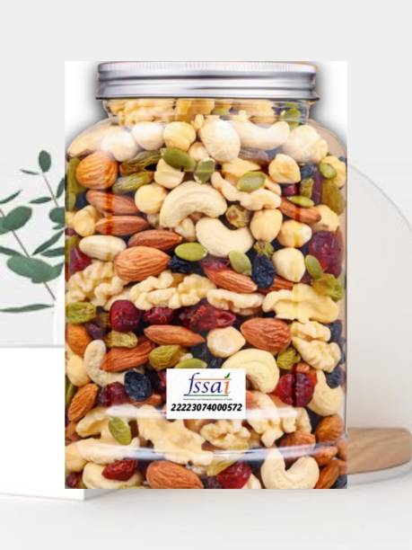 SHIVAAY Healthy Nutmix|Premium Super Fitness Trail Mix of 7+ Varieties Dry Fruits 1 kg Almonds, Cashews, Raisins, Apricots, Figs, Dry Dates, Walnuts, Pistachios