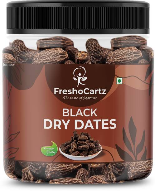 FreshoCartz Premium Black Dry Dates | Kala Sukha Khajoor | Dry Chuhara | Kali Kharak | Dry Dates
