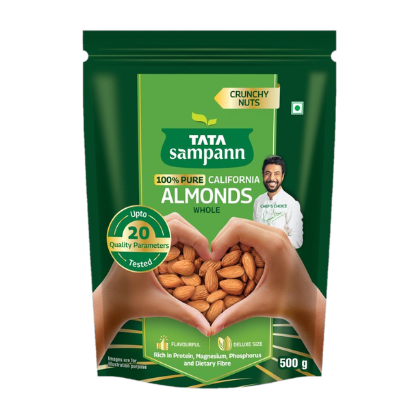 Tata Sampann Premium Quality Badam Giri, 100% Pure California Almonds