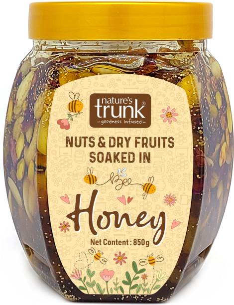 Nature's Trunk Premium Quality Mix of Nuts & Dry Fruits with Natural Honey-A Flavoursome Treat: Almonds, Cashews, Assorted Fruits & Nuts, Dry Dates, Raisins