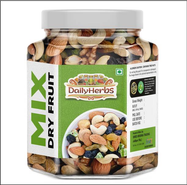 DAILYHERBS Mixed Dry fruits | Almonds, Cashews, Raisins, Assorted Seeds & Nuts, Kiwi