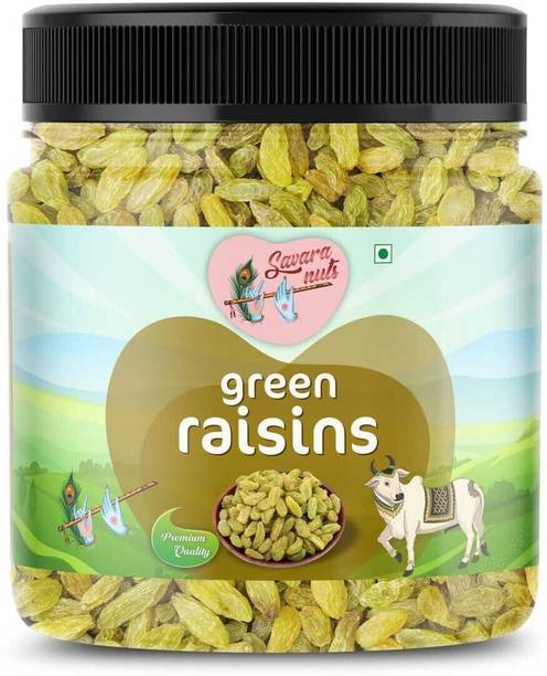 Savara nuts Premium Green Raisins | Kismish | Kismis Dry Fruits Raisins