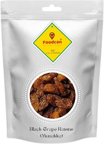 FOODCAN Afghan Abjosh Munakka (Big Aabjosh Raisins | A Grade | with Seeds) 400g Pack Raisins