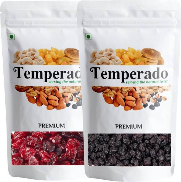 Temperado Berries Combo| Cranberries 125gm & BlueBerries 125gm| Pack of 2|(125gm*2) Blueberry, Cranberries