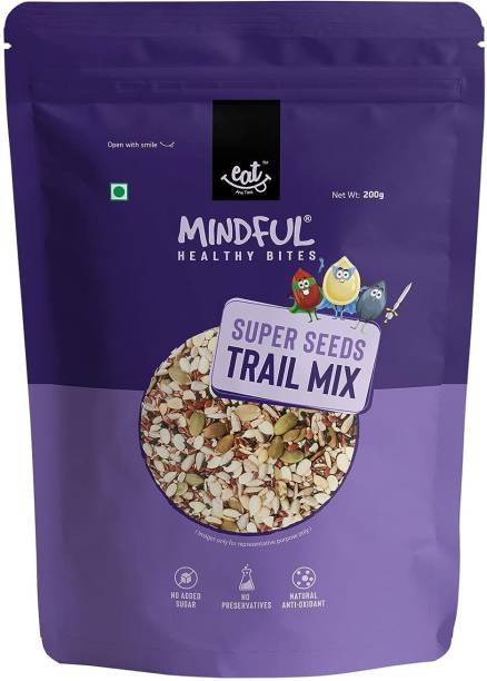Eat Anytime Mindful Super Seeds Mix - Pumpkin, Sunflower, Watermelon, Flax & Chia Seeds Assorted Seeds & Nuts