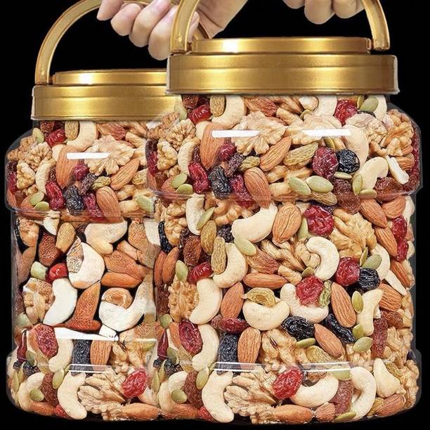 HAI PRABHU Nut Mix |Mix Dry Fruit | Panchmeva |500GM JAR | Almonds, Cashews, Apricots, Amla, Dry Dates, Kiwi, Raisins, Pistachios