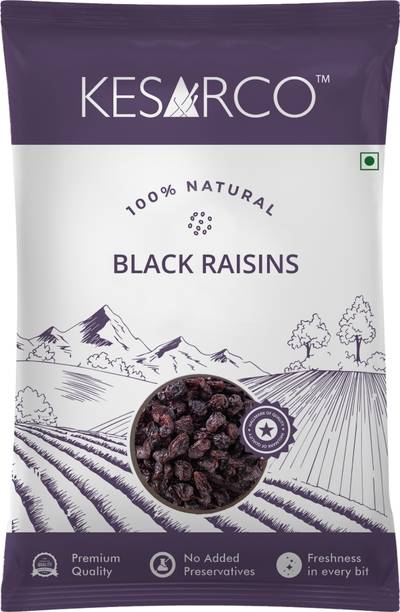 KESARCO Black Raisin 200gm | Seedless | Kali Kishmish Raisins