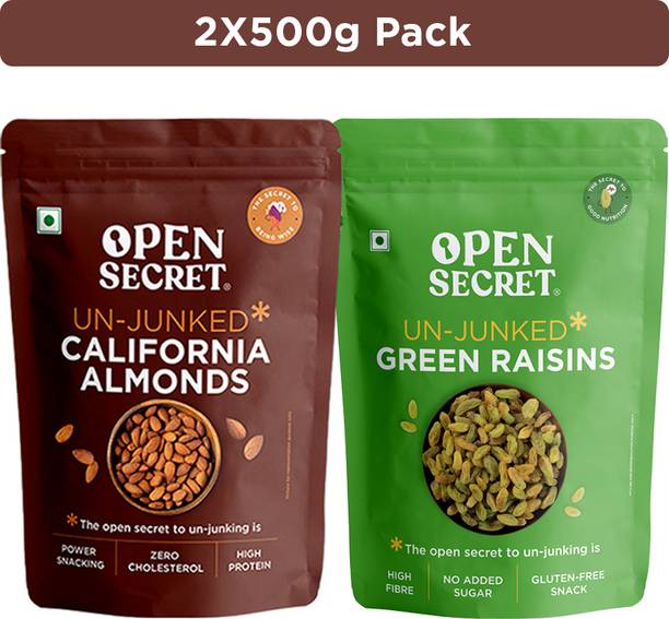 OPEN SECRET Premium Dry Fruits Combo Badam Almonds, K...