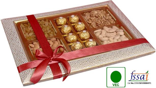 FOOD LIBRARY THE MAGIC OF NATURE Luxury Diwali Dry Fruits Gift Hamper For All Your Celebrations (mm 1250) Assorted Nuts