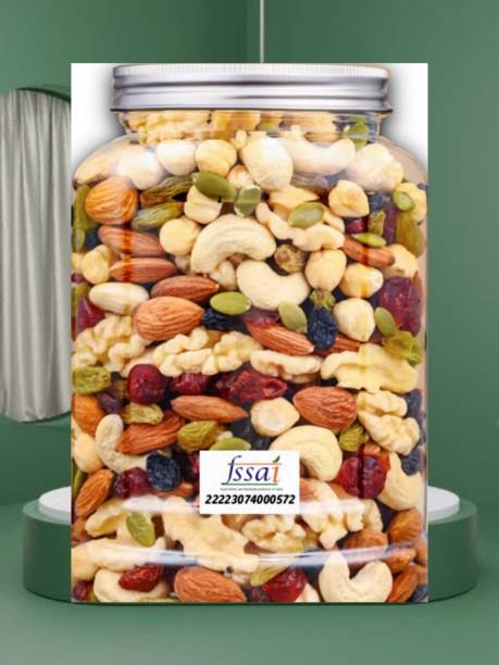 SHIVAAY panch mewa sukha nut mix dry fruits kaju , badam , kishmish , sabut akhrot 1 kg Almonds, Cashews, Raisins, Pistachios, Apricots, Walnuts, Dry Dates, Figs, Assorted Seeds &amp; Nuts