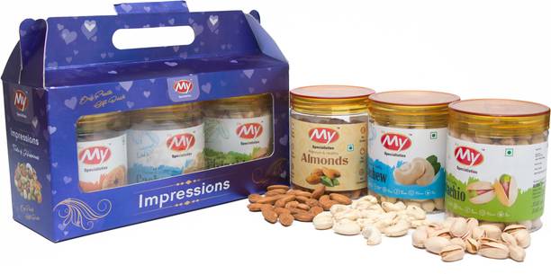 It'-z MY specialisties IMPRESSION Taste of Happiness | Premium Dry Fruit Gift Box | Gourmet Gift Hamper Almonds, Cashews, Pistachios
