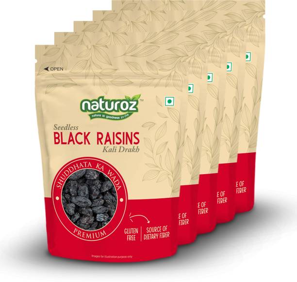 Naturoz (Pack Of 5) Afghan Black Seedless Raisins