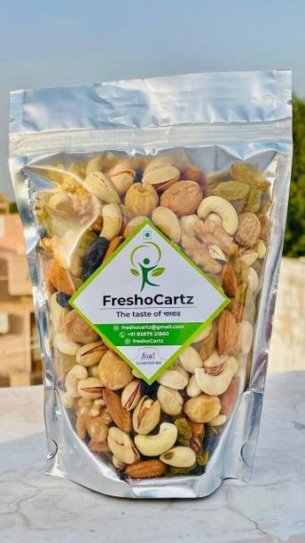 FreshoCartz Healthy Mix Dry Fruits and Nuts | Dry Fruits Mix | Mixture of Dry Fruits Almonds, Apricots, Cashews, Pistachios, Raisins, Walnuts, Assorted Fruits & Nuts